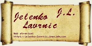 Jelenko Lavrnić vizit kartica